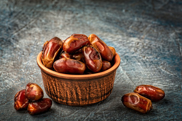 Delicious dried dates, a favorite dish of many gourmets.