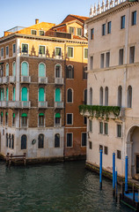 Italy, Venice, view of palace in typical Venetian style.