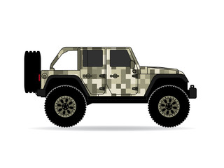 Jeep Pixel Camouflage Wüste