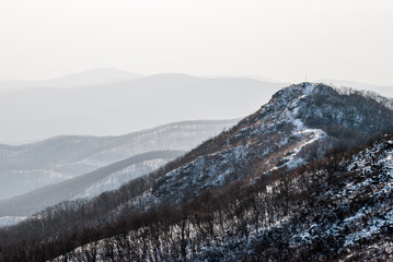 mountains in winter