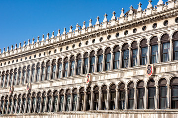 Fototapeta na wymiar Italy, Venice, view and detail of the palace in place san marco