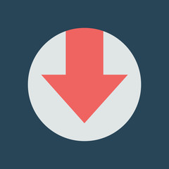 Silhouette icon down arrow