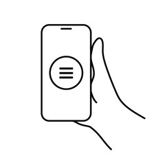Phone in hand, options  icon