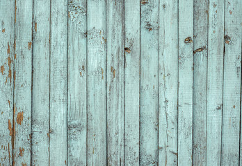 White painted plank fence with cracked and scratch. Horizontal grunge texture