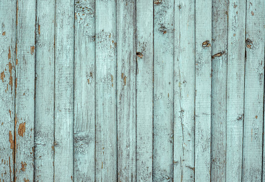 White painted plank fence with cracked and scratch. Horizontal grunge texture