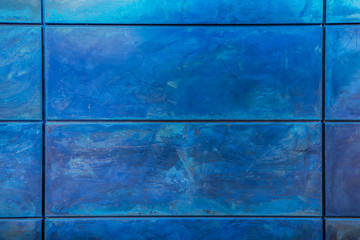 Blauer Hintergrund Steinwand / Kachelwand