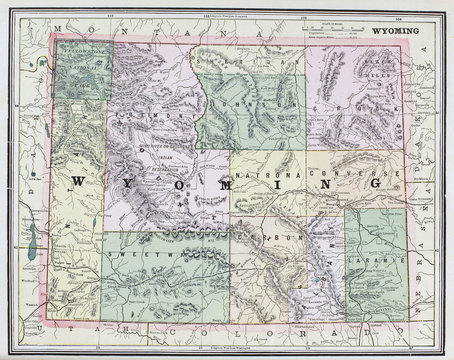 Old map. Engraving image