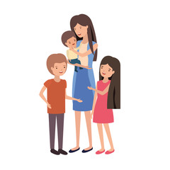 woman with children avatar character