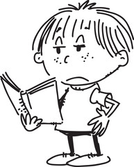 child reading a book