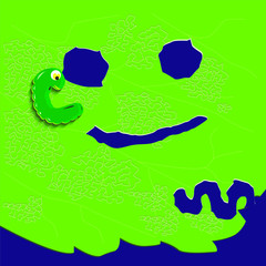 the caterpillar and smile.