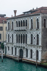 Fototapeta na wymiar Italy, Venice, details and view of buildings in typical Venetian style.