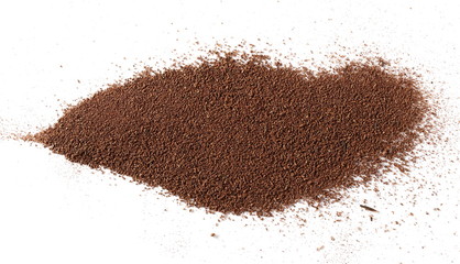 Cinnamon powder pile isolated on white background