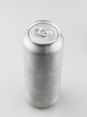 Aluminum cans on white background