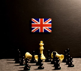 The Brexit and the Flag of the United Kingdom. Union Jack.