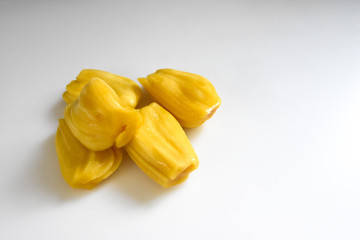 fresh jackfruit fruit on white background