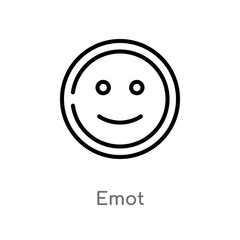 outline emot vector icon. isolated black simple line element illustration from user interface concept. editable vector stroke emot icon on white background