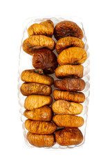 dried figs isolated on white