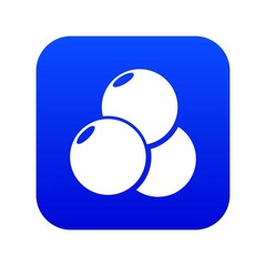 Paintball sport balls icon blue vector isolated on white background