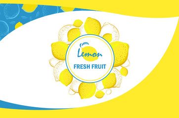 Creative business card template with lemon