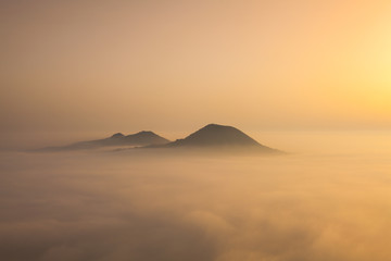 Misty morning in Central Bohemian Highlands, Czech Republic