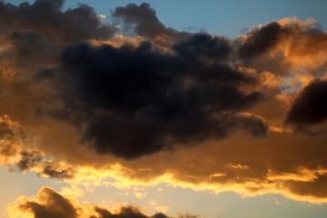  céu, nuvens, cor, pôr-do-sol, papel de parede, edição
