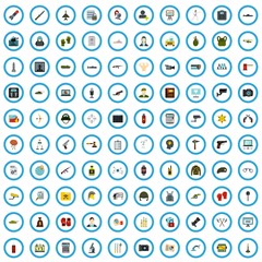 100 security investigation icons set in flat style for any design vector illustration