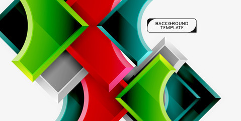 Geometrical 3d shapes background