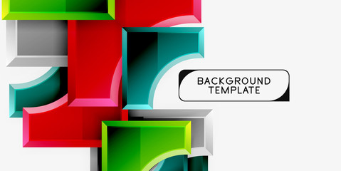 Geometrical 3d shapes background