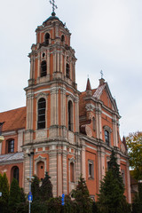 Fototapeta na wymiar Church of All Saints in the Old Town of Vilnius. Lithuania