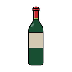 Cartoon Bottle of Wine