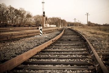 Railway, rails, sleepers
