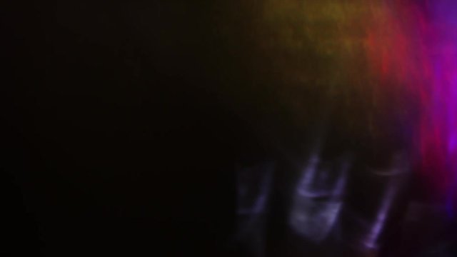 Creative motion background, polychrome colors bokeh. Glares, Distortions, Light leaks.
