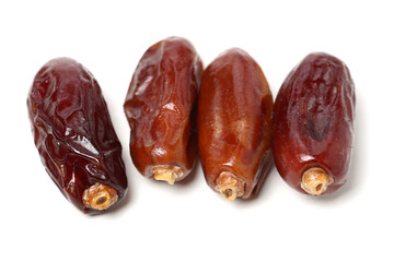 Dates on white background