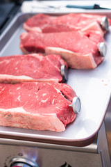 Grilling steak