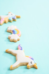 Unicorn sugar cookies