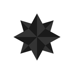 Obraz premium vector illustration double star flat icon black color