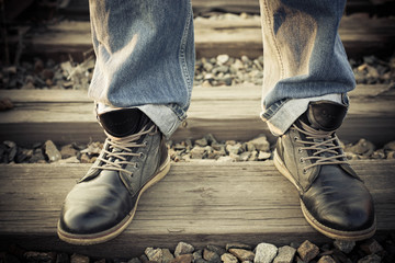 Shoes, boots, legs, background