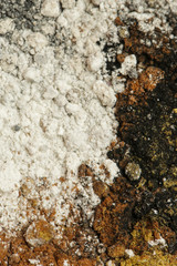 Abstract colorful powder background, close up view of mixed powders, design element