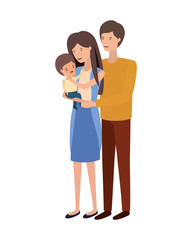 couple of parents with son avatar character