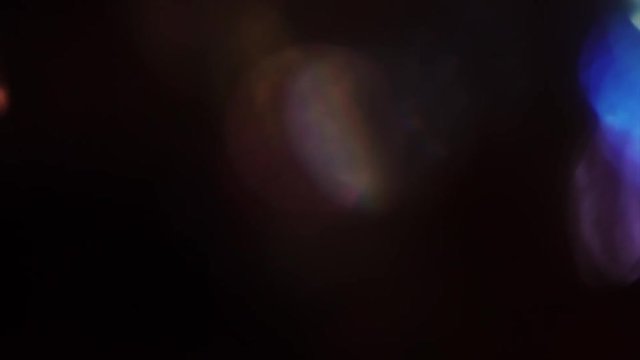 Creative motion background, polychrome colors bokeh. Glares, Distortions, Light leaks.