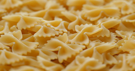 Dry uncooked farfalle