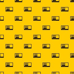 Office folders on the shelf pattern seamless vector repeat geometric yellow for any design