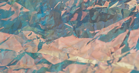 Colorful wrinkled foil