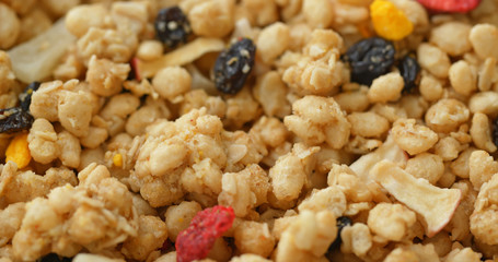 Cereal breakfast at morning