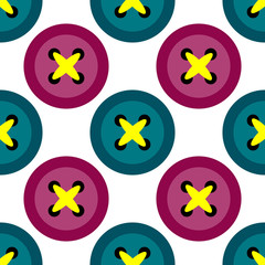 Seamless pattern with buttons. Vector illustration