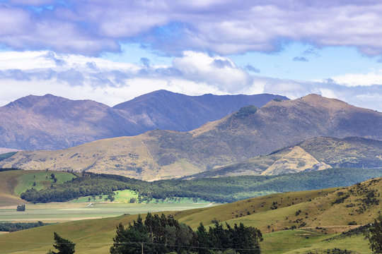 Landscape scenery in south New Zealand