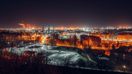 Panorama of Gdansk view from Gradowa Mountain