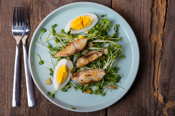 sprouts and mackerel salad
