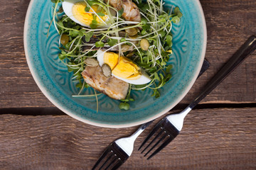 sprouts and mackerel salad