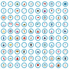 100 sewing icons set in cartoon style for any design vector illustration